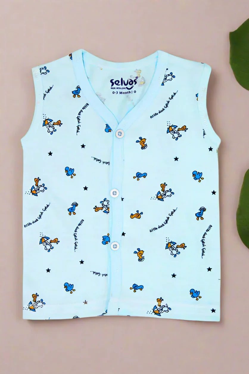 Infant Button Top printed Blue