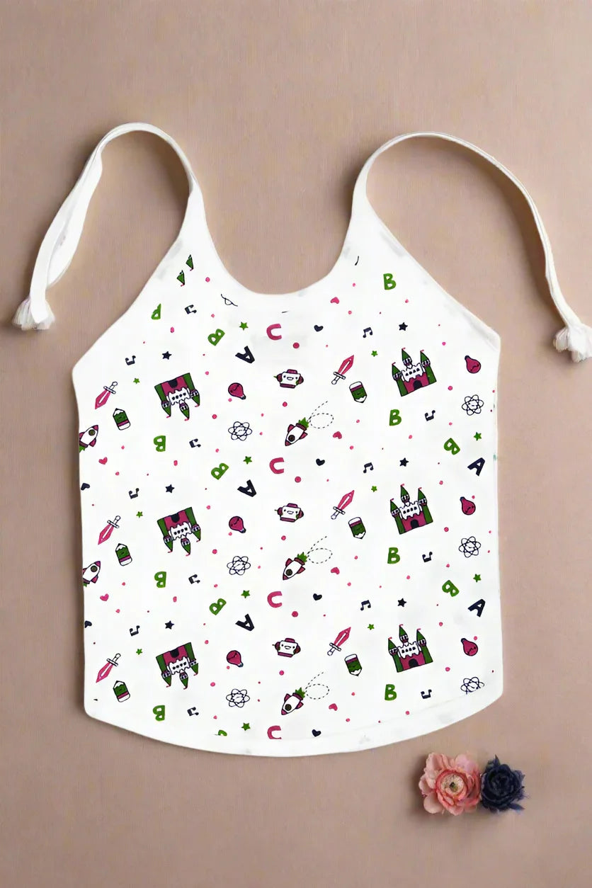 Infant tie Top White printed