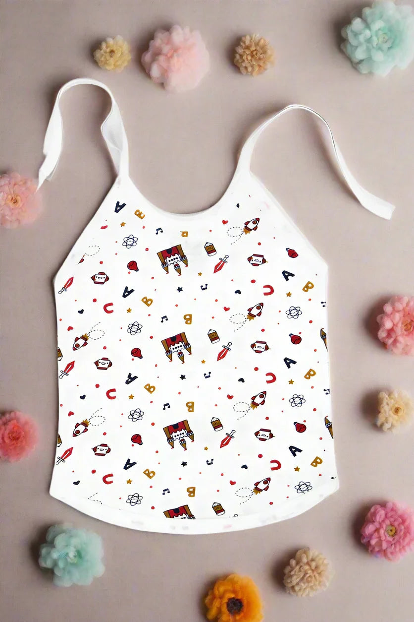 Infant tie Top White printed