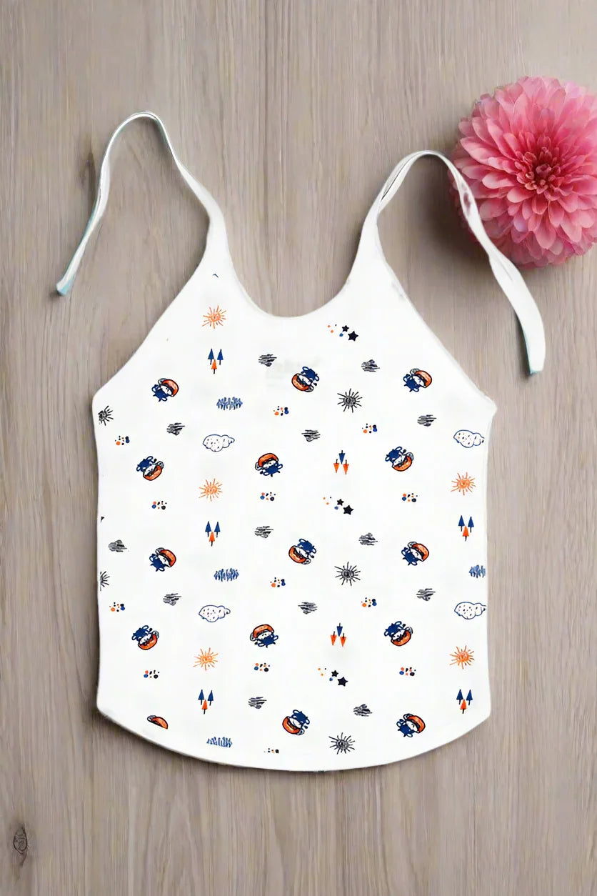 Infant tie Top White printed