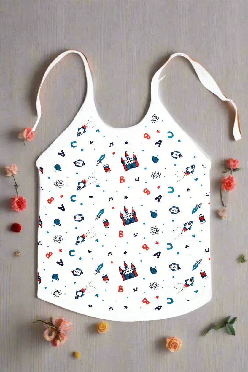Infant tie Top White printed