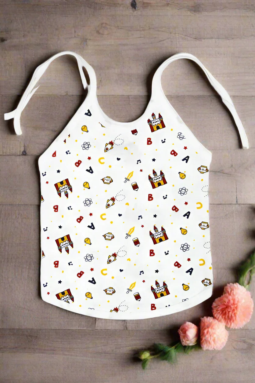 Infant tie Top White printed
