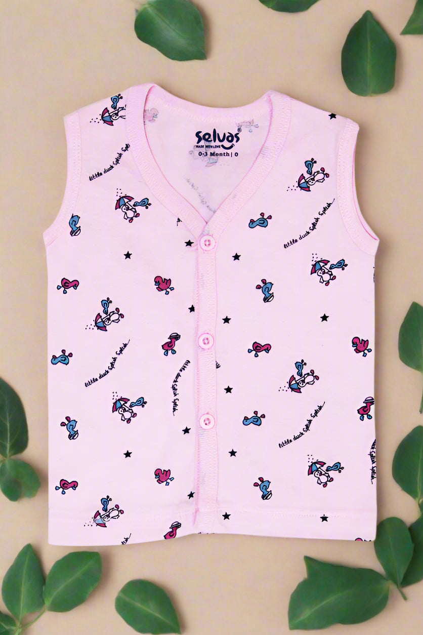 Infant Button Top printed Pink